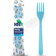 2 Adet Kbr Party Plastik Çatal Mavi 8'li