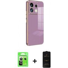 Pileli Store Pilelistore™ Redmi Note 13 Pro 5g Kılıf Yankı Serisi - Siyah 6d Antistatik Mat Seramik Hayalet Nano Ekran Koruyucu + Raze Metal Kamera Lens - Gs