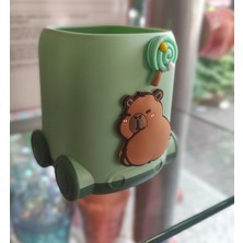 Ada Çanta Kırtasiye Capybara Figürlü Masaüstü Plastik Kalemlik Yeşil  XR78102225