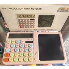 Ada Çanta Kırtasiye Yazı Tabletli Kalemli Hesap Makinesi Pembe TG299466