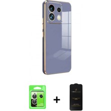 Pileli Store Pilelistore™ Redmi Note 13 Pro 5g Kılıf Yankı Serisi - Siyah 6d Antistatik Mat Seramik Hayalet Nano Ekran Koruyucu + Raze Metal Kamera Lens - Gs