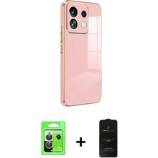 Pileli Store Pilelistore™ Redmi Note 13 Pro 5g Kılıf Yankı Serisi - Siyah 6d Antistatik Mat Seramik Hayalet Nano Ekran Koruyucu + Raze Metal Kamera Lens - Gs