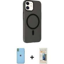 Pileli Store Pilelistore™ iPhone 11 Kılıf Çekirdek Modern Prime - Siyah 6d Mat Seramik Hayalet Nano Ekran Koruyucu + Neon Fosforlu Kamera Lens - Yl