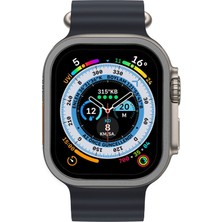 Sayemons Watch Ultra 49MM Alüminyum Kasa Cam Ekran Koruyucu - Gri