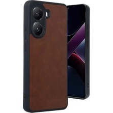 Starseven Poco X7 Kılıf Aras Deri Kapak - Taba