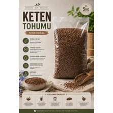 Meteksan Keten Tohumu 5 kg %100 Doğal Katkısız Yüksek Lif Omega 3 Kaynağı Taze Paketlenmiş