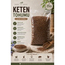 Meteksan Keten Tohumu 25 kg %100 Doğal Katkısız Yüksek Lif Omega 3 Kaynağı Taze Paketlenmiş