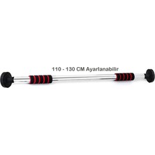 Spor Byfit 110-130 cm Ayarlanabilir Barfiks Demiri Üst Vücut Antrenmanı için Metalik Gri Tasarım