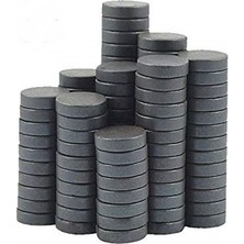 Sermet Süs Dünyası 50 Adet 14 x 3 mm Yuvarlak Mıknatıs Süsleme Mıknatısı Magnet