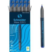 Schneider Maxx 220 S 0.4 mm Mavi Asetat Kalemi 10'lu Kalıcı Marker Seti