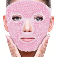 sbodurhome Terapi Jel Yüz Maskesi Soğuk ve Sıcak Boncuklu Ayarlanabilir Maske (Pembe)