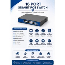 16 Port 10/100/1000MBPS 16+2 Gigabit Poe Switch  Combo