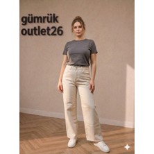 Hollywood Yüksek Bel Geniş Paça Jean