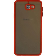 Nerm Samsung Galaxy J7 Prime Kılıf Montreal Silikon Kapak - Kırmızı