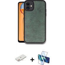 Pileli Store Pilelistore™ iPhone 11 Kılıf Kıvılcım Işık Serisi - Siyah 3D Antistatik Seramik Nano Ekran Koruyucu + Renkli Kamera Lens Koruma Cam - Yl