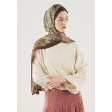 Fresh Scarfs Soft Dream Desen Soft Viskon Şal Kızıl Kahve