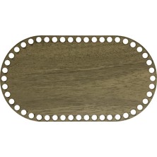 Ala Depo Oval Ahşap Sepet Tepsi Tabanı Açık Meşe 22 x 12 cm 3 mm MDF Çift Yüz Dayanıklı Malzeme