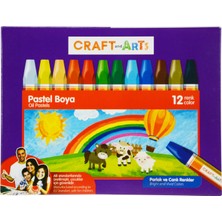 Craft And Arts 12'li Pastel Boya Karton Kutu Parlak ve Canlı Renkler ile Çocuklar İçin