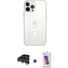 Marsilyan™- iPhone 15 Pro Kılıf Ahenk Yansıma Prime - Siyah Joko 5d Cam + Raze Metal Kamera Lens - Gs