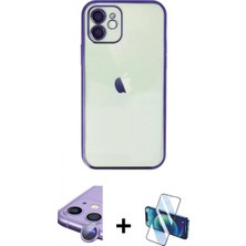 Pileli Store Pilelistore™ iPhone 11 Kılıf Vadi Minimal - Siyah 3D Antistatik Seramik Nano Ekran Koruyucu + Raze Metal Kamera Lens - Mr