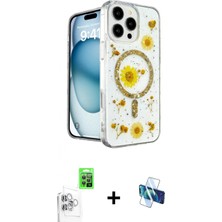Pileli Store Pilelistore™ iPhone 16 Pro Kılıf Kozmos Doku - Siyah 3D Antistatik Seramik Nano Ekran Koruyucu + Raze Metal Kamera Lens - Bz