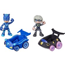 Pj Masks Pj Maskeliler 2'li Figür ve Araç Seti Catboy-Luna Girl F2649-F2840