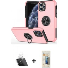 Pileli Store Pilelistore™ iPhone 11 Pro Max Kılıf Odak Form Prime - Siyah 6d Mat Seramik Hayalet Nano Ekran Koruyucu + Kamera Lens Koruma Cam - Sf
