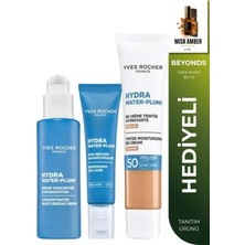 Yves Rocher Serum 30 ml Göz Kremi 15 ml Bb Krem SPF50 40 ml Hydra Water Pump 3'lü Nem Bakım Seti Orta
