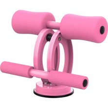 Leyaton Ayarlanabilir Mekik Aleti Pembe Renkli Ergonomik Tasarımlı Sit-Up Bar 100 kg Taşıma Kapasitesi