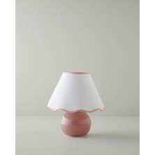 English Home Lorinda Pembe Cam Abajur 22x25 cm Şık Görünüm ile Ev Dekorasyonu İçin Uygun