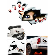 Sticker Usta Bagajdan Bakan Esrarengiz Gözler Sticker Araba Oto Motosiklet Karavan Sticker 00295