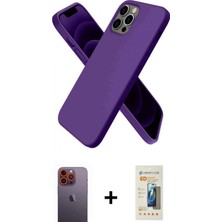 Pileli Store Pilelistore™ iPhone 12 Pro Kılıf Kozmos Yansıma Özel Seri - Siyah 6d Mat Seramik Hayalet Nano Ekran Koruyucu + Neon Fosforlu Kamera Lens - Tu