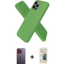 Pileli Store Pilelistore™ iPhone 12 Pro Kılıf Kozmos Yansıma Özel Seri - Siyah 6d Mat Seramik Hayalet Nano Ekran Koruyucu + Neon Fosforlu Kamera Lens - Tu