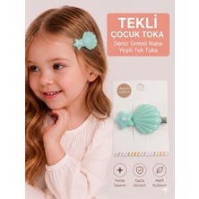 Asel Aksesuar Parıltılı Deniz Kabuğu ve Yıldız Figürlü Çocuk Pens Toka Farklı Renk Seçenekli