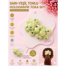 Asel Aksesuar 2’li Holografik Peluş Lastik Toka Seti Kız Çocuk Saç Tokası Renk Seçenekli
