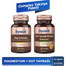 Dynavit Mag Complex 60 Tablet + Dut Yaprağı Ekstresi 30 Bitkisel Kapsül - Complex Takviye Paketi