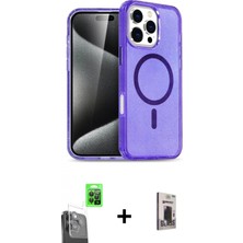Marsilyan™- iPhone 16 Pro Max Kılıf Nova Asil Prime - Siyah Bilvis Hayalet Cam Ekran Koruyucu + Raze Metal Kamera Lens - Sh