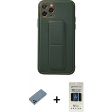 Pileli Store Pilelistore™ iPhone 11 Pro Kılıf Akış Doku - Siyah 5d Hayalet Cam Ekran Koruyucu + Shine Kamera Lens Koruma Cam - Sabe