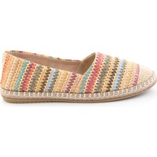 Bambi Çok Renkli Hasır  Kadın Espadril K01125010328