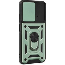 Colezium Po M4 Pro 4g Kılıf Pars Lens Yüzüklü  - Yeşil