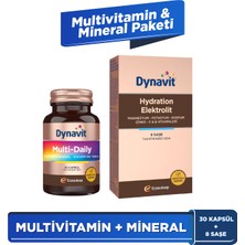 Dynavit MultiDaily 30 Kapsül + Hydration Elektrolit 8 Saşe – Multivitamin & Mineral Paketi
