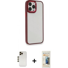 Pileli Store Pilelistore™ iPhone 13 Pro Max Kılıf Eksen Doku Prime - Siyah 6d Mat Seramik Hayalet Nano Ekran Koruyucu + Shine Kamera Lens - Gd