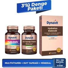 Dynavit MultiDaily + Dut Yaprağı Ekstresi + Hydration Elektrolit - 3’lü Denge Paketi