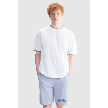 Ecko Unltd. Grayson Loose Fit Bisiklet Yaka Baskılı %100 Pamuk Erkek Beyaz Tişört