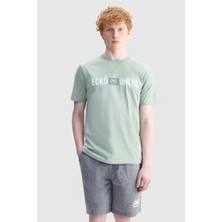 Ecko Unltd. Beckett Regular Fit Bisiklet Yaka Baskılı %100 Pamuk Erkek Yeşil Tişört