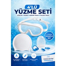 UltraMint 4'lü Deniz Dalış Maskesi Seti, Konforlu ve Güvenli Yüzme Deneyimi