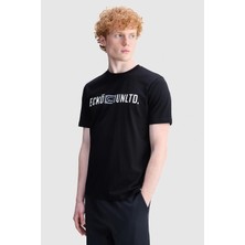 Ecko Unltd. Beckett Regular Fit Bisiklet Yaka Baskılı %100 Pamuk Erkek Siyah Tişört