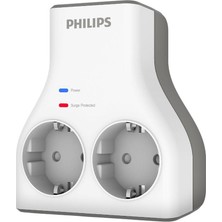 Philips 1140J İkili Akım Koruma Priz - Beyaz Renk ile Güvenli Elektrik Kullanımı