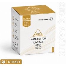 Ada Steril Gaz Kompres 4 Kat 7,5×7,5cm 6 Paket