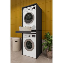 Asra Trend Lüks Çekmeceli Çamaşır Makinesi Dolabı %100 MDF Çamaşır Kurutma Banyo Dolabı BD05